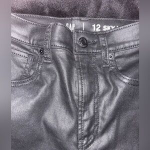 GAP Sky High ‘90s loose faux leather black pants size 12